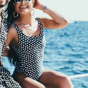 Kenny Flowers - THE MONTE CARLO - BLACK POLKA DOT ONE PIECE